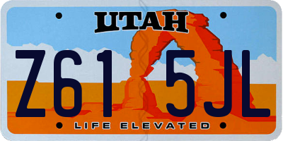UT license plate Z615JL