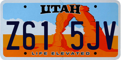 UT license plate Z615JV