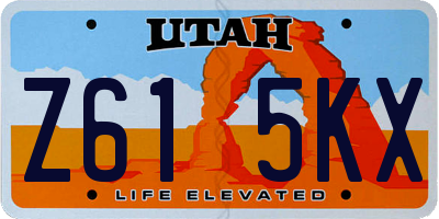 UT license plate Z615KX