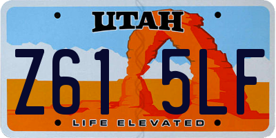 UT license plate Z615LF