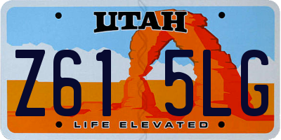 UT license plate Z615LG