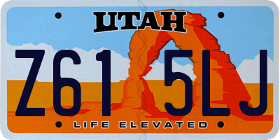 UT license plate Z615LJ
