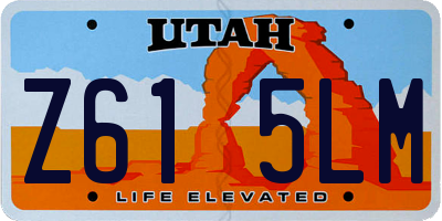 UT license plate Z615LM