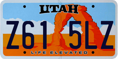 UT license plate Z615LZ