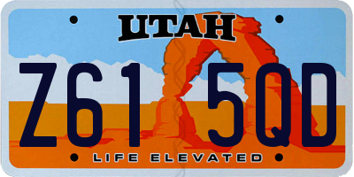 UT license plate Z615QD