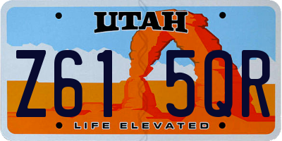 UT license plate Z615QR