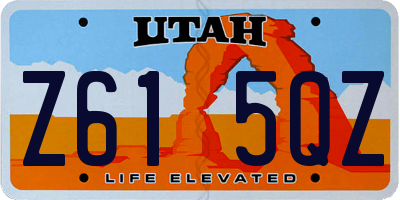 UT license plate Z615QZ