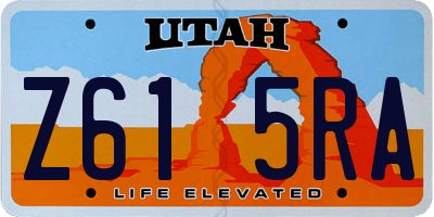 UT license plate Z615RA