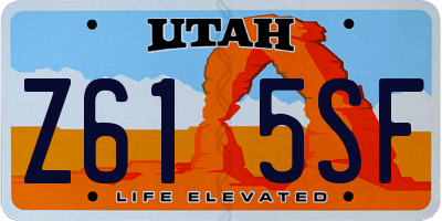 UT license plate Z615SF
