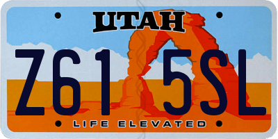 UT license plate Z615SL