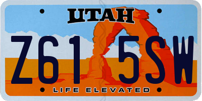 UT license plate Z615SW
