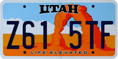 UT license plate Z615TF