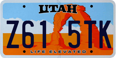 UT license plate Z615TK