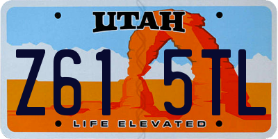 UT license plate Z615TL