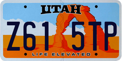 UT license plate Z615TP