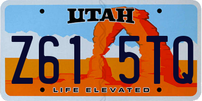 UT license plate Z615TQ