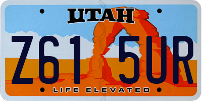 UT license plate Z615UR