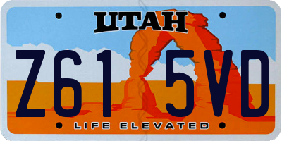 UT license plate Z615VD