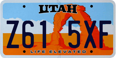 UT license plate Z615XF