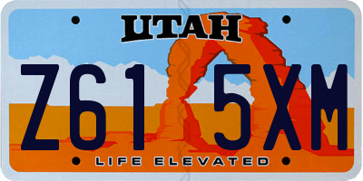UT license plate Z615XM