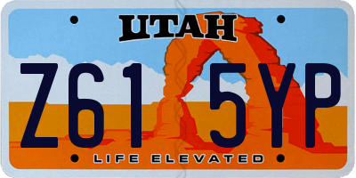 UT license plate Z615YP