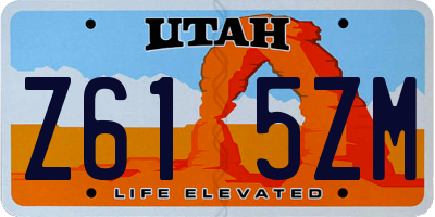 UT license plate Z615ZM