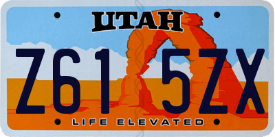 UT license plate Z615ZX