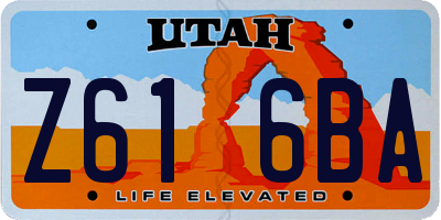 UT license plate Z616BA