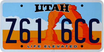 UT license plate Z616CC