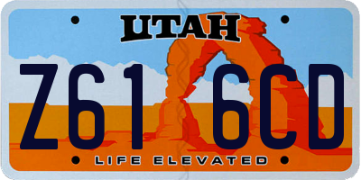 UT license plate Z616CD