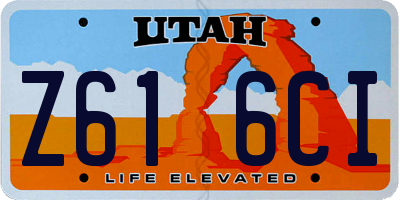 UT license plate Z616CI