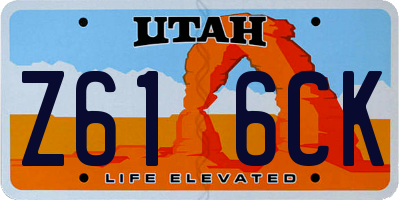 UT license plate Z616CK