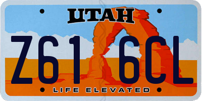 UT license plate Z616CL