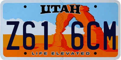 UT license plate Z616CM