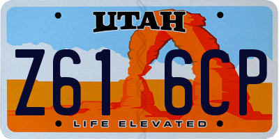 UT license plate Z616CP