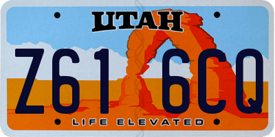 UT license plate Z616CQ