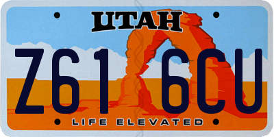 UT license plate Z616CU