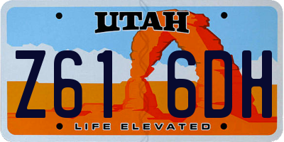 UT license plate Z616DH