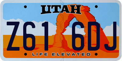 UT license plate Z616DJ