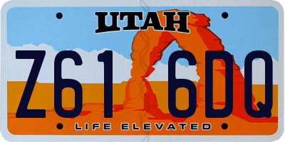 UT license plate Z616DQ
