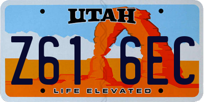 UT license plate Z616EC