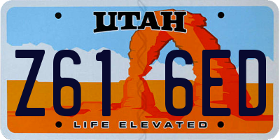 UT license plate Z616ED