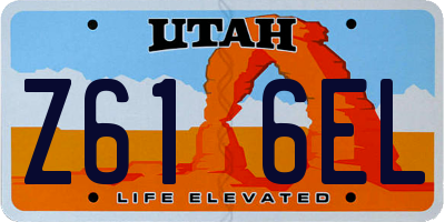 UT license plate Z616EL