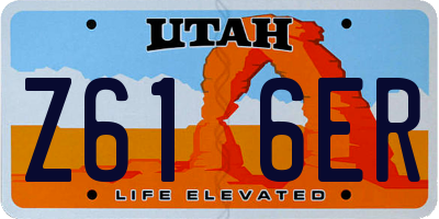 UT license plate Z616ER