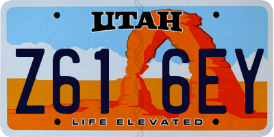 UT license plate Z616EY