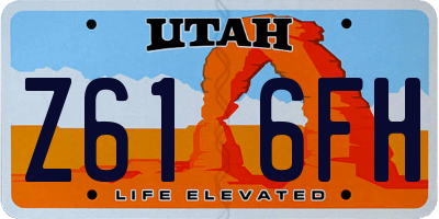 UT license plate Z616FH