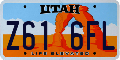 UT license plate Z616FL