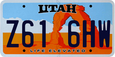 UT license plate Z616HW