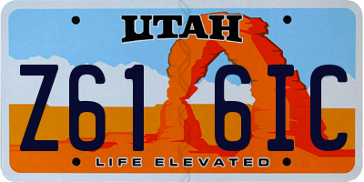 UT license plate Z616IC