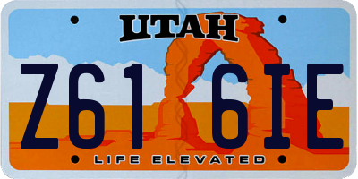 UT license plate Z616IE
